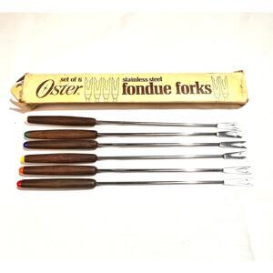 Oster Fondue Fork LOT of 6 in box hors d'oeuvre Cheese Trays Charcuterie Boards
